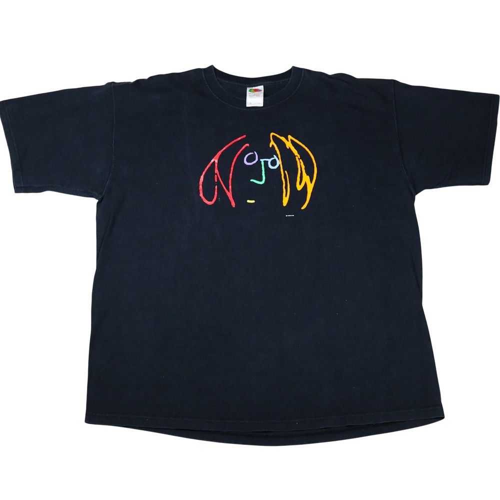 Vintage John Lennon Yoko Ono T-Shirt Fruit of the Loom XL Black Self Portrait